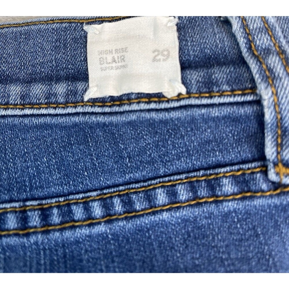 Hudson womens NEW! premium jeans High Rise Blair Super Skinny' sz 29 - Picture 4 of 9